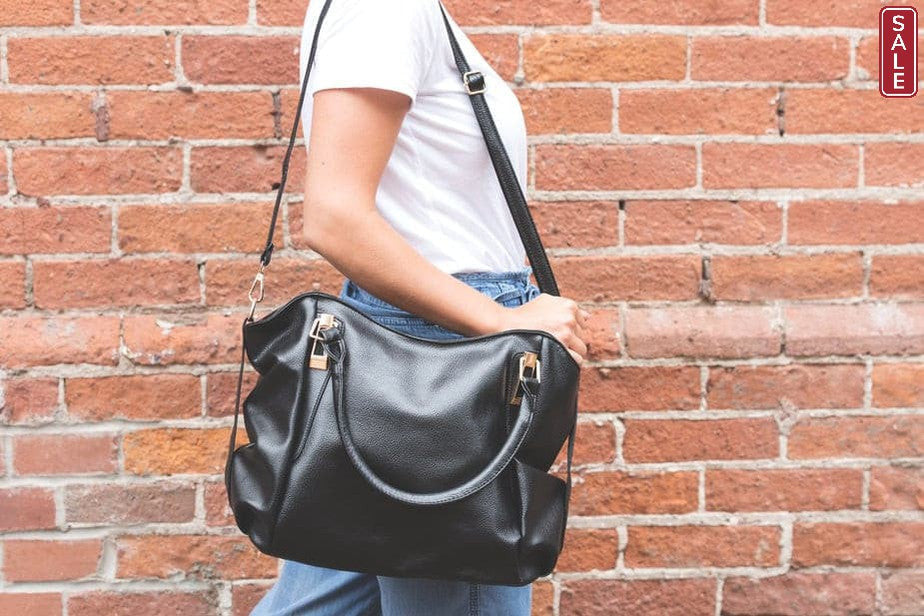 Black Leather Bag - kich-9563