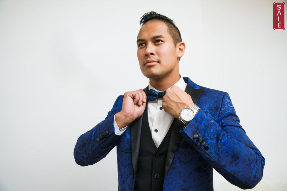 Blue Silk Tuxedo - kich-9563