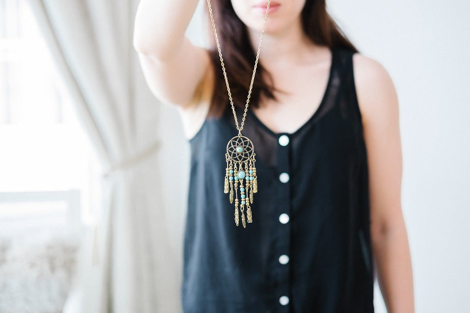 Dreamcatcher Pendant Necklace - kich-9563