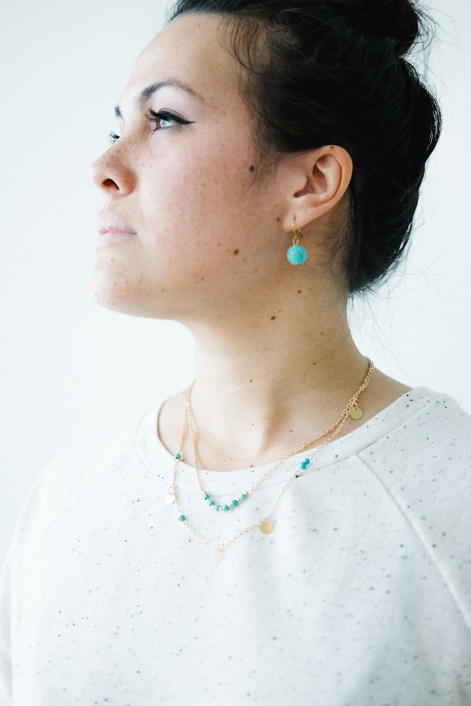 Pretty Gold Necklace - kich-9563