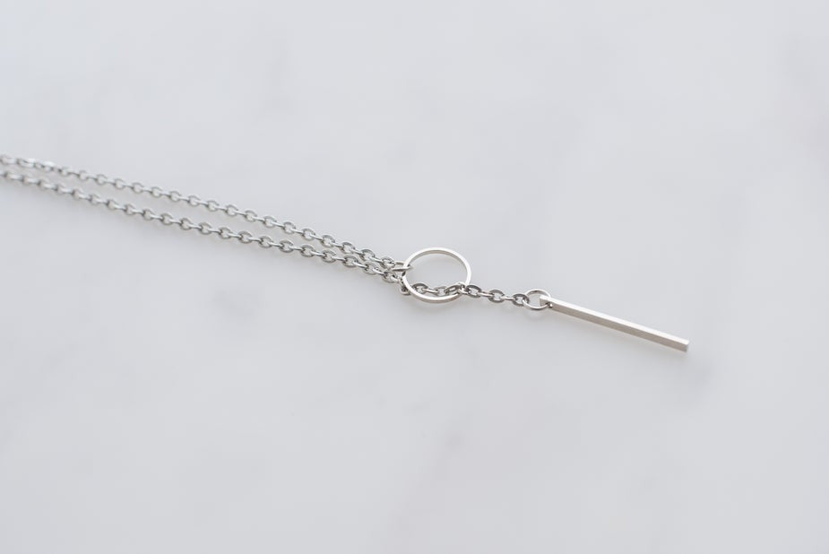 Silver Threader Necklace - kich-9563